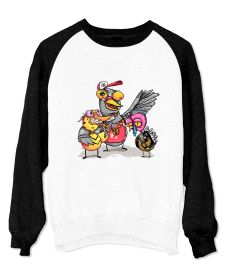 Bluza Unisex cu maneci raglan - Three Flying Friends