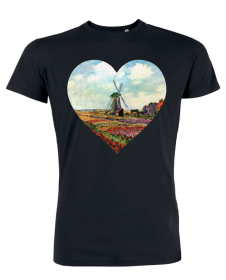 Tricou de barbati negru - Heart of Monet