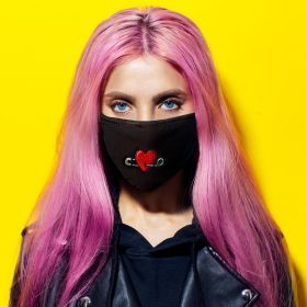 Heart Embroidered Mask