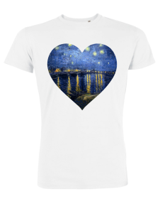 Tricou de barbati alb - Heart of Starryrhone