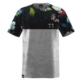 Dark Floral Crushed Velvet T-Shirt