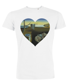 Tricou de barbati alb - Heart of Dali