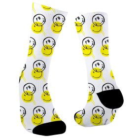 Freshhoods x Smiley® Multi Pattern White Socks