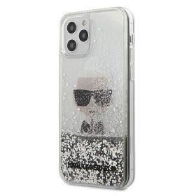  Husa iPhone 12 Pro Max Karl Lagerfeld Colectia Ikonik Liquid Glitter Argintiu