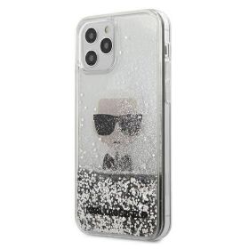 Husa iPhone 12 / 12 Pro Karl Lagerfeld Colectia Ikonik Liquid Glitter Argintiu