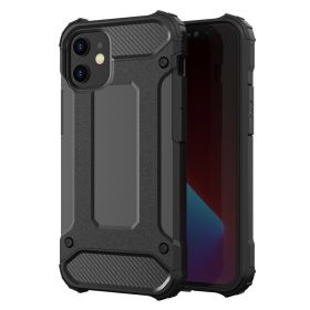 Husa iPhone 12 / 12 Pro Lemontti Hybrid Armor Negru