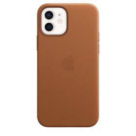 Husa Original iPhone 12 / 12 Pro Apple Leather, MagSafe, Saddle Brown