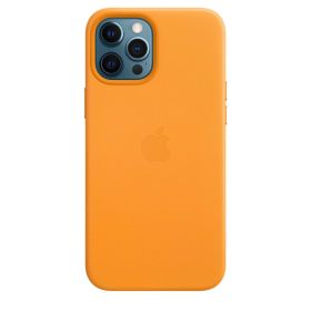 Husa Original iPhone 12 Pro Max Apple Leather, MagSafe, California Poppy