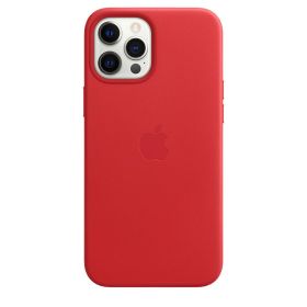 Husa Original iPhone 12 Pro Max Apple Leather, MagSafe, Red