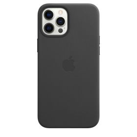 Husa Original iPhone 12 Pro Max Apple Leather, MagSafe, Black