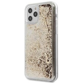 Husa iPhone 12 Pro Max Guess Glitter Charms Auriu