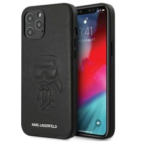 Husa iPhone 12 Pro Max Karl Lagerfeld Ikonik Outline Negru