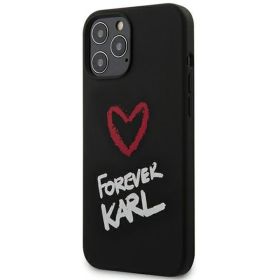 Husa iPhone 12 Pro Max Karl Lagerfeld Silicon Forever Karl Negru