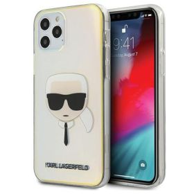 Husa iPhone 12 / 12 Pro Karl Lagerfeld Iridescent Karl's Head Multicolor