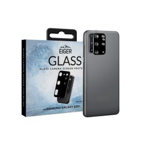 Folie Sticla Camera Samsung Galaxy S20 Plus Eiger 2.5D Glass Clear Black