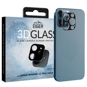 Lentile Camera iPhone 12 Pro Max Eiger 3D Glass Clear Black