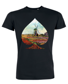 Tricou de barbati negru- Spades of Monet