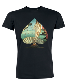 Tricou de barbati negru - Spades of Botticelli