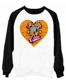 Bluza Unisex cu maneci raglan - B*tch Vibe