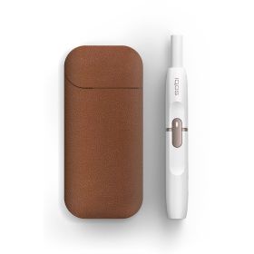 Skin autoadeziv PVC Leather Texture pentru IQOS 2.4+ Super TOUCH, maro