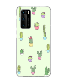 Cactus 3 - Huawei P40 Carcasa Transparenta Silicon