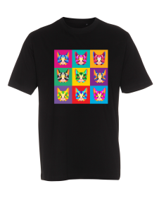 Tricou basic unisex - Cat Pop Art