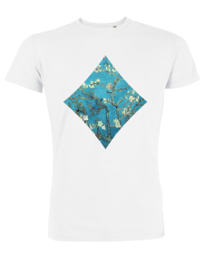 Tricou de barbati alb - Diamond Almond Blossoms