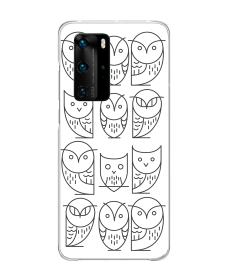 Geometric Owls - Huawei P40 PRO Carcasa Transparenta Silicon