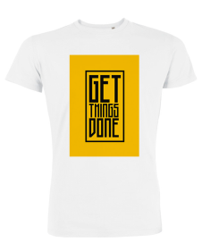 Tricou de barbati alb - Get'em done