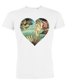 Tricou de barbati alb - Heart of Botticelli