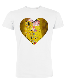 Tricou de barbati alb - Heart of the Kiss