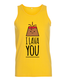 I Lava You - Maiou galben unisex bumbac