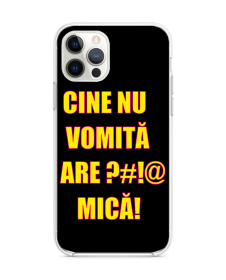 Carcasa Telefon Silicon Transparent - Vomita Galben-Black-Huawei P30 Lite