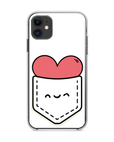 Pocket Heart - iPhone 11 Carcasa Transparenta Silicon