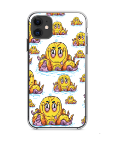 Octokisses Pattern - iPhone 11 Carcasa Transparenta Silicon