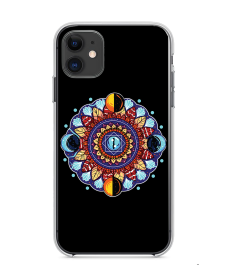 Mandala Night - iPhone 11 Carcasa Transparenta Silicon