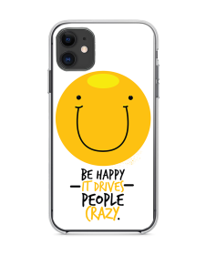 Crazy Happy - iPhone 11 Carcasa Transparenta Silicon