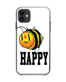 Bee Happy - iPhone 11 Carcasa Transparenta Silicon