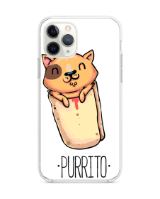 Purrito - iPhone 11 Pro Carcasa Transparenta Silicon