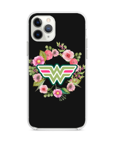 Floral Wonder Woman - iPhone 11 Pro Carcasa Transparenta Silicon