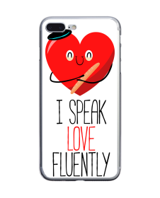 I Speak Love - iPhone 7 Plus / 8 Plus Carcasa Transparenta Silicon