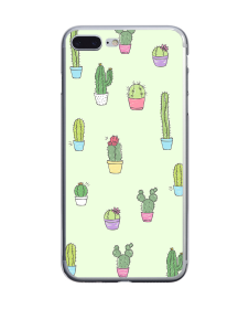 Cactus 3 - iPhone 7 Plus / 8 Plus Carcasa Transparenta Silicon