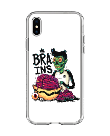 Zombie Brains - iPhone X / XS Carcasa Transparenta Silicon