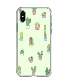 Cactus 3 - iPhone X / XS Carcasa Transparenta Silicon