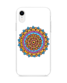 Radiant Mandala - iPhone XR Carcasa Transparenta Silicon