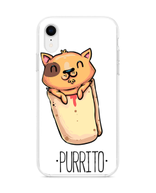 Purrito - iPhone XR Carcasa Transparenta Silicon