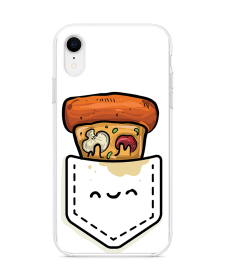 Pocket Pizza - iPhone XR Carcasa Transparenta Silicon