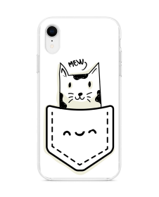 Pocket Cat - iPhone XR Carcasa Transparenta Silicon