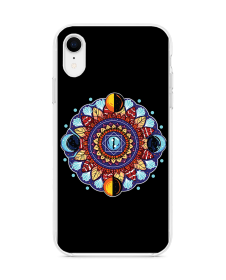 Mandala Night - iPhone XR Carcasa Transparenta Silicon