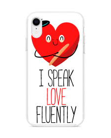 I Speak Love - iPhone XR Carcasa Transparenta Silicon